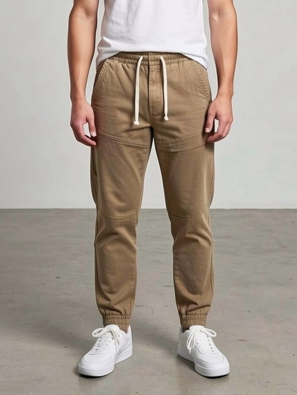 •Arizona S Khaki Elastic Waist Joggers! NEW!